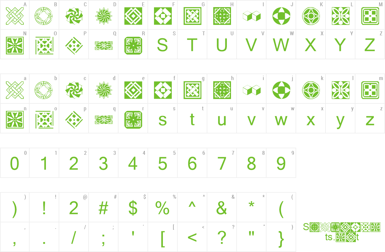 Font KR Fleurish Deco preview
